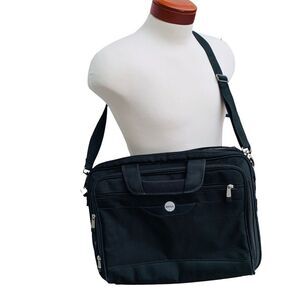 Dell Black Laptop Bag with Adjustable Strap and Modern Design